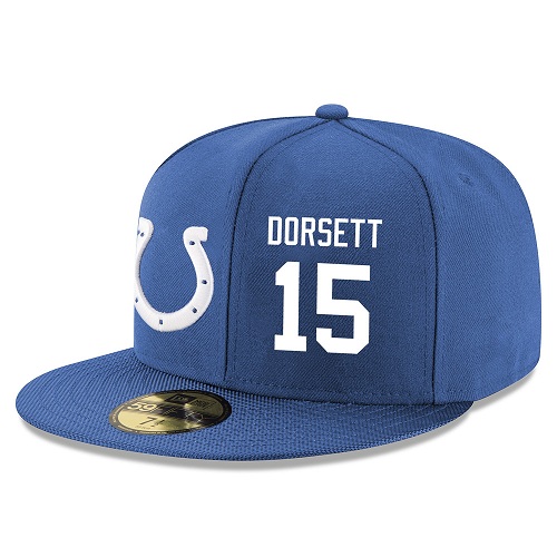 NFL Indianapolis Colts #15 Phillip Dorsett Stitched Snapback Adjustable Player Hat - Royal Blue/White